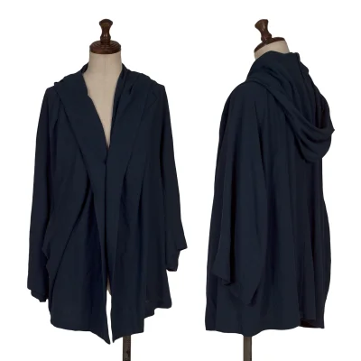 Y's Cotton Linen Dolman Hooded Cardigan