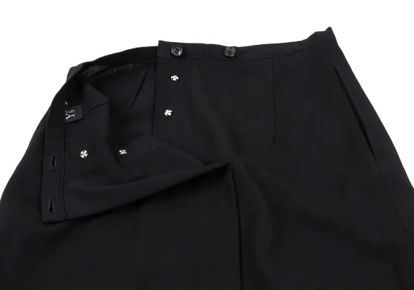 Y's Wool Gaba Tuck Slit Skirt K-164872_010