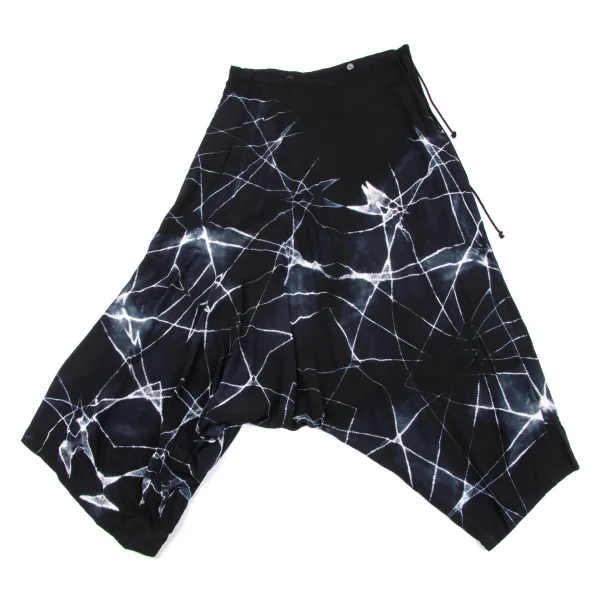 Y's Tie-Dye Graphic Printed Rayon Dropped Crotch Pants K-164875_002