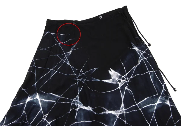 Y's Tie-Dye Graphic Printed Rayon Dropped Crotch Pants K-164875_003