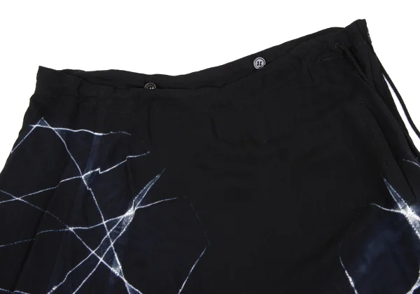 Y's Tie-Dye Graphic Printed Rayon Dropped Crotch Pants K-164875_005