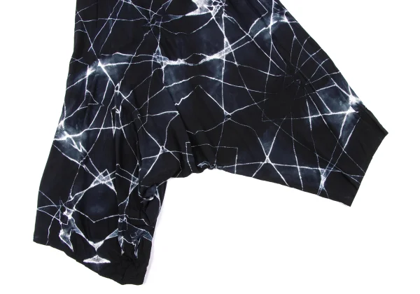 Y's Tie-Dye Graphic Printed Rayon Dropped Crotch Pants K-164875_008