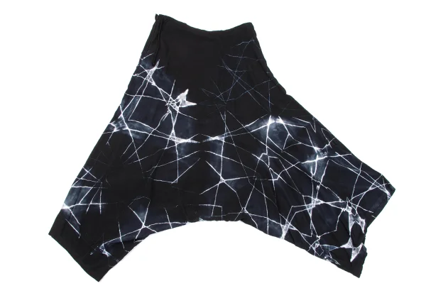 Y's Tie-Dye Graphic Printed Rayon Dropped Crotch Pants K-164875_010