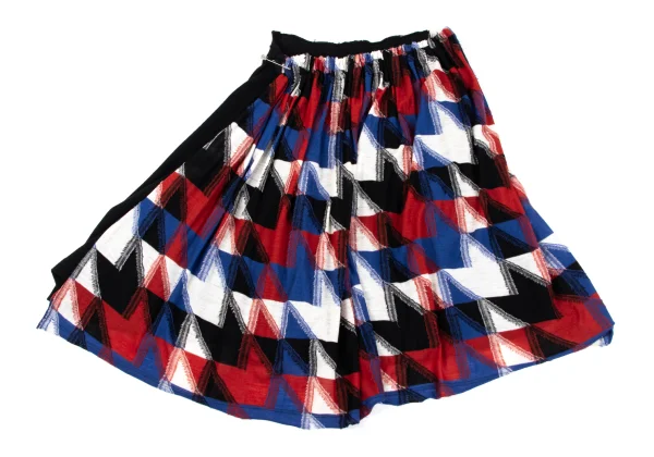 Y's Geometric Jacquard Cotton Wool Knit Skirt K-164876_002