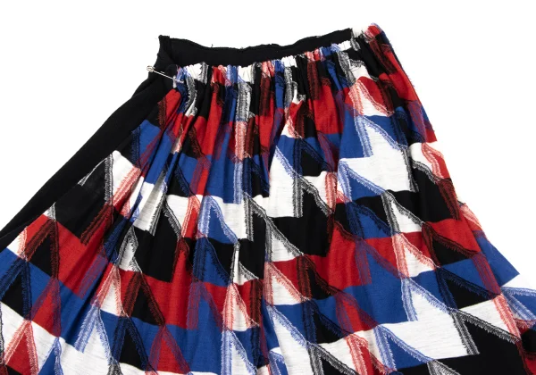 Y's Geometric Jacquard Cotton Wool Knit Skirt K-164876_003