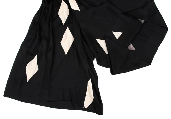 Y's Diamond Discharge Printing Cupra Dropped Crotch Pants K-164877_007