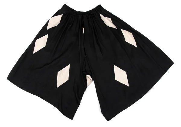 Y's Diamond Discharge Printing Cupra Dropped Crotch Pants K-164877_008