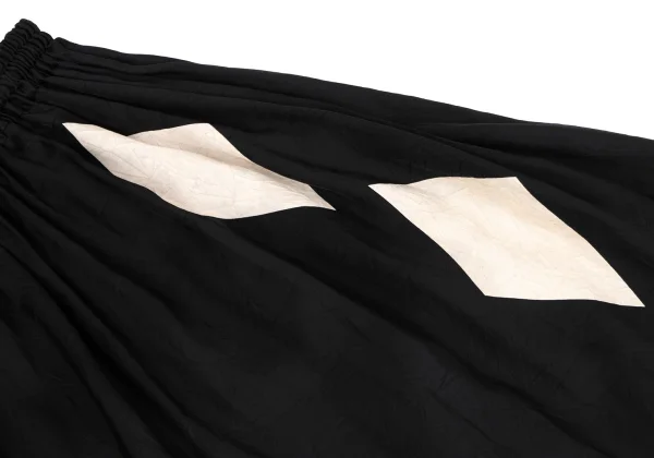 Y's Diamond Discharge Printing Cupra Dropped Crotch Pants K-164877_010