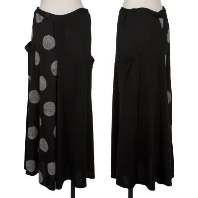 Y's Dot Embroidery Wool Knit Skirt