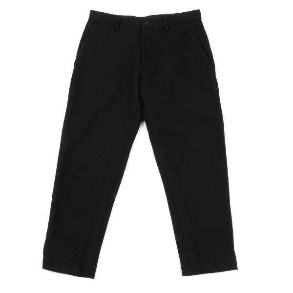 Y's Hem Belted Wool Flannel Pants Black 1 K-164880_001
