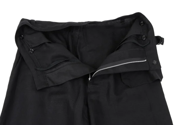Y's Linen Rayon Pocket Design Dropped Crotch Pants K-164881_006