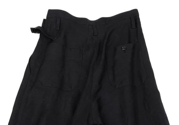 Y's Linen Rayon Pocket Design Dropped Crotch Pants K-164881_010