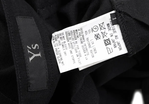 Y's Linen Rayon Pocket Design Dropped Crotch Pants K-164881_013