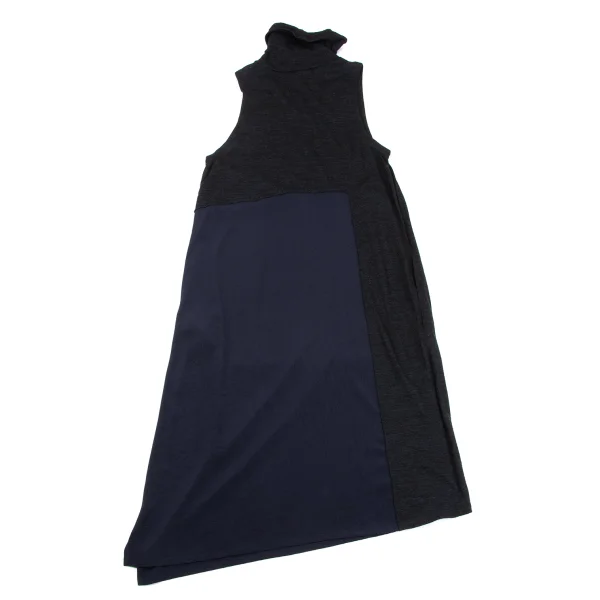 Y's Knit Switching Crape de Chine Sleeveless Dress K-164883_002