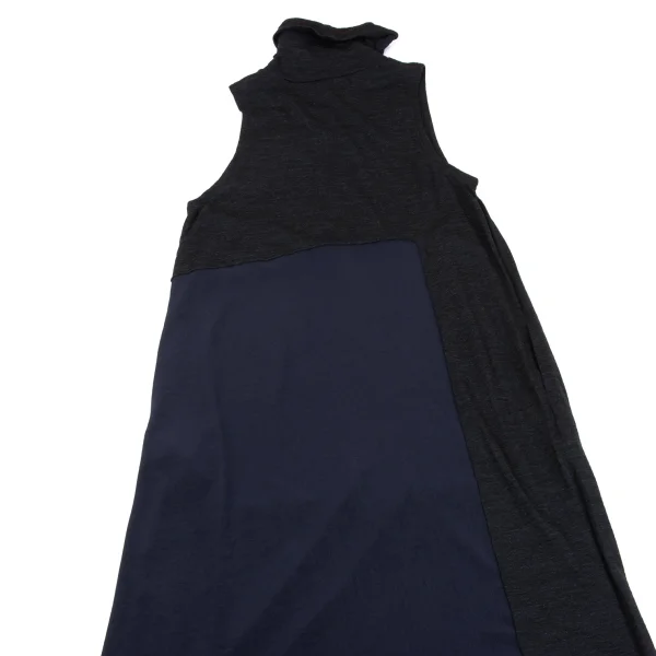 Y's Knit Switching Crape de Chine Sleeveless Dress K-164883_003