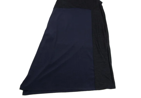 Y's Knit Switching Crape de Chine Sleeveless Dress K-164883_006