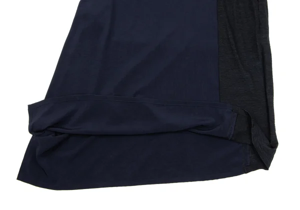 Y's Knit Switching Crape de Chine Sleeveless Dress K-164883_010