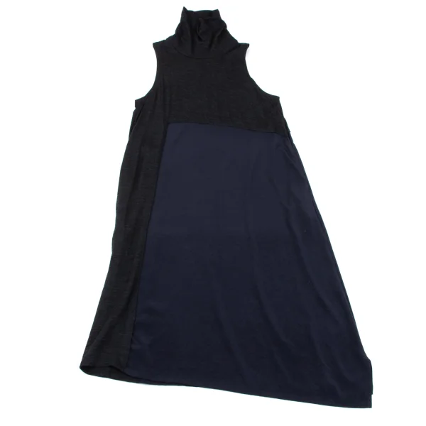 Y's Knit Switching Crape de Chine Sleeveless Dress K-164883_011