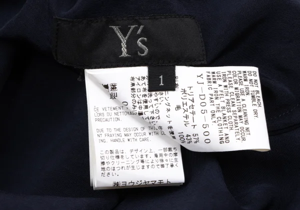 Y's Knit Switching Crape de Chine Sleeveless Dress K-164883_014