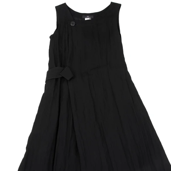 Y's Rayon Cotton Washer Sleeveless Wrap Dress K-164885_003