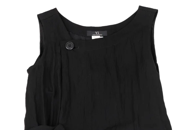 Y's Rayon Cotton Washer Sleeveless Wrap Dress K-164885_004