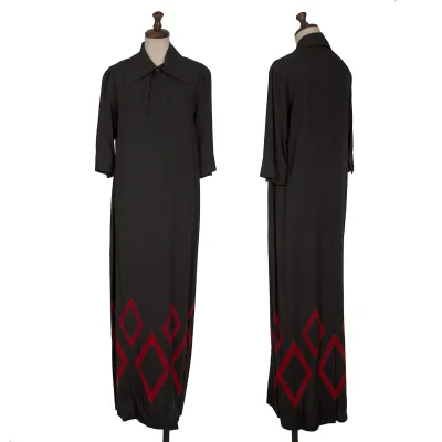 Y's Diamond Printed Rayon Pull Over Dress