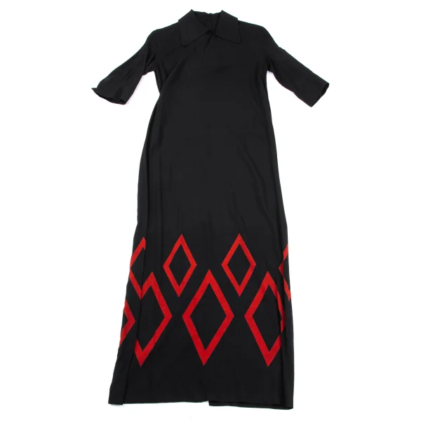 Y's Diamond Printed Rayon Pull Over Dress K-164887_002