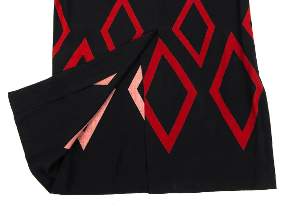 Y's Diamond Printed Rayon Pull Over Dress K-164887_016