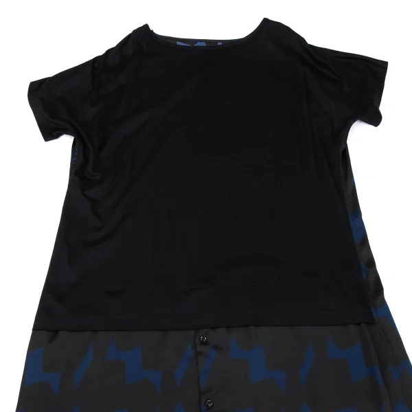 Y's Graphic Printed Switching Dress K-164888_003