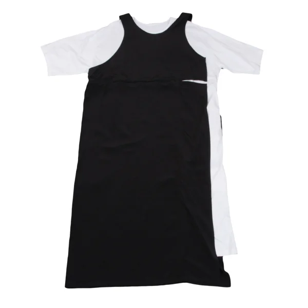 Y's Crepe de Chine Switching T-shirt Dress K-164890_002