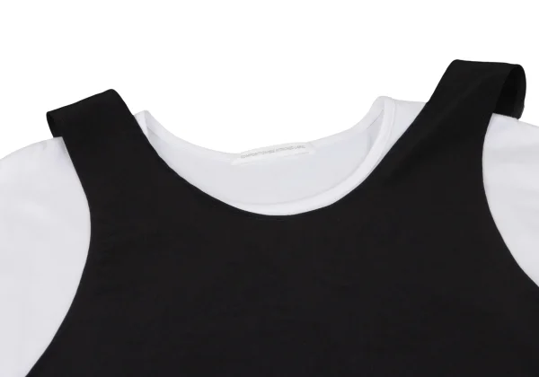 Y's Crepe de Chine Switching T-shirt Dress K-164890_004