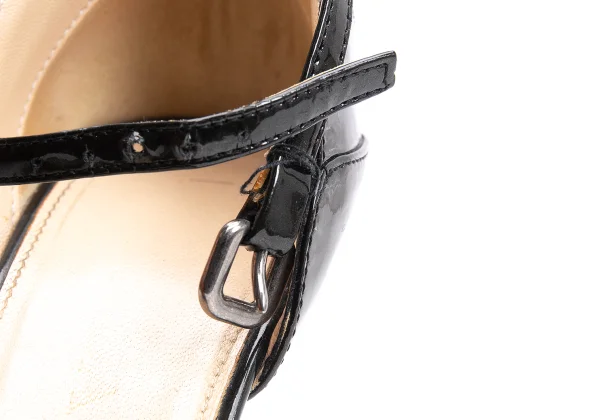 PRADA Tulip Gather Enamel Heel Sandal K-164895_008