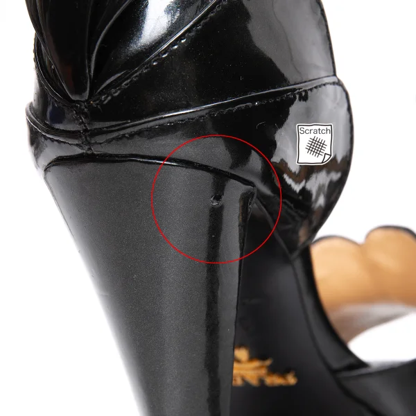 PRADA Tulip Gather Enamel Heel Sandal K-164895_011