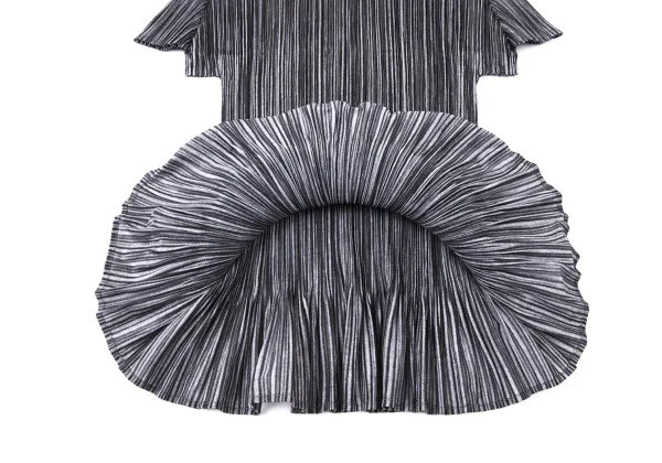 PLEATS PLEASE Hem Frill Pleated High Neck T Shirt K-164899_008