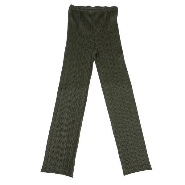 PLEATS PLEASE Pleated Straight Pants Khaki 2 K-164902_001