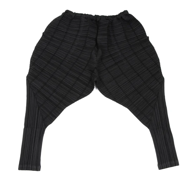 PLEATS PLEASE Stripe Weaving Pleated Pants Black 3 K-164905_001