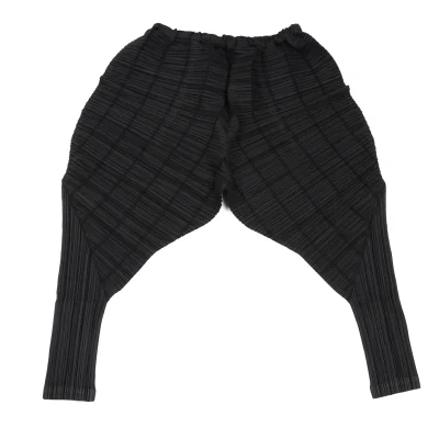 PLEATS PLEASE Stripe Weaving Pleated Pants