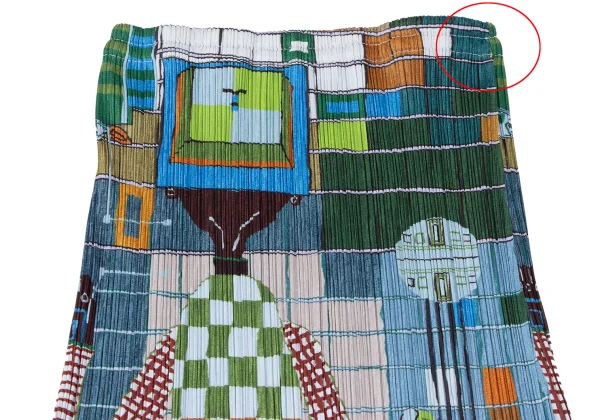 PLEATS PLEASE Graphic Printed Flare Skirt K-164909_003