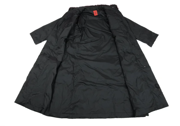 ISSEY MIYAKE HaaT Mink Fur Neck Embroidery Design Down Coat K-164910_013