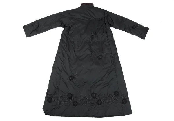ISSEY MIYAKE HaaT Mink Fur Neck Embroidery Design Down Coat K-164910_014