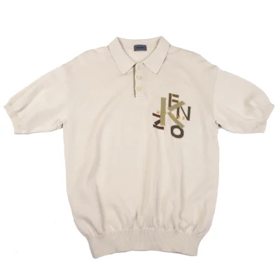 KENZO Cotton Logo Weave Design Polo Shirt
