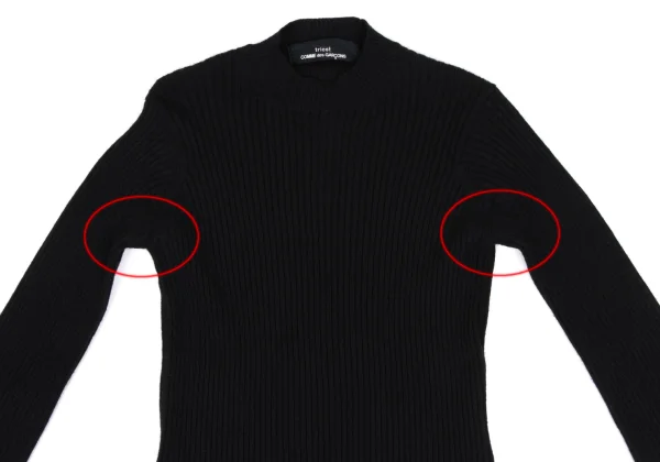 tricot COMME des GARCONS Wool High Neck Rib Knit K-164916_003