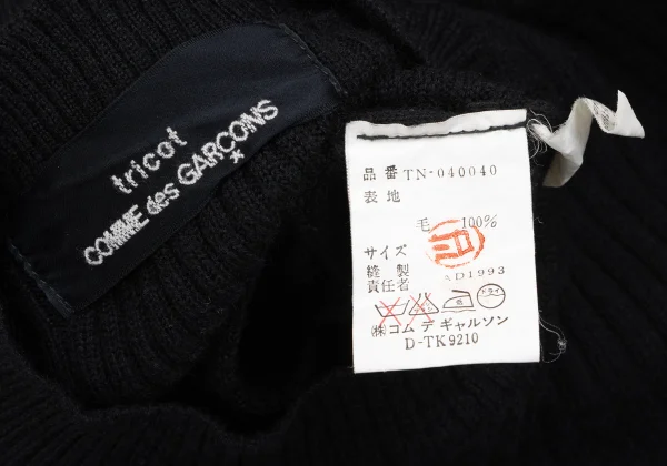 tricot COMME des GARCONS Wool High Neck Rib Knit K-164916_016