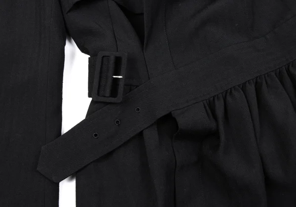 COMME des GARCONS Wool Lapel Design Herringbone Belted Coat K-164922_008