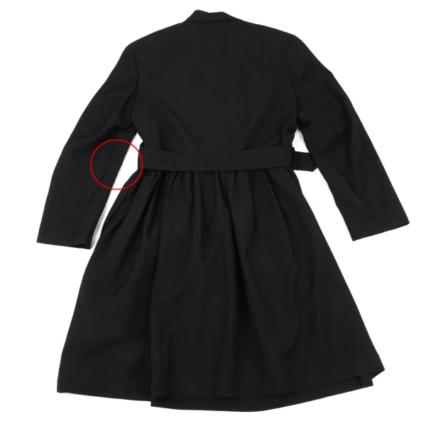 COMME des GARCONS Wool Lapel Design Herringbone Belted Coat K-164922_013