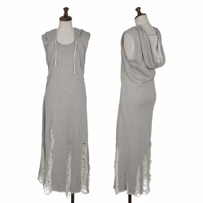 MIHARA YASUHIRO Crushed Hem Sleeveless Sweat Dress