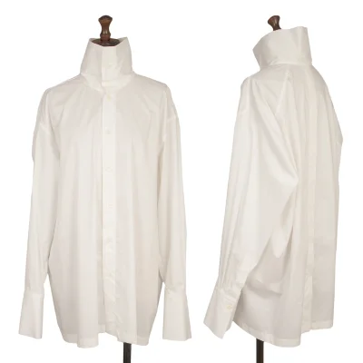 ISSEY MIYAKE Cotton Nylon Stretch High-neck Shirt