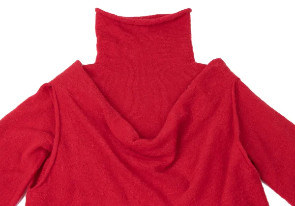 ISSEY MIYAKE Alpaca Blend Folded Layered Knit Sweater K-164932_003