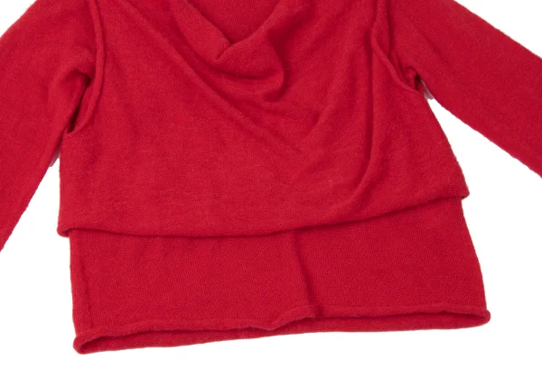 ISSEY MIYAKE Alpaca Blend Folded Layered Knit Sweater K-164932_009