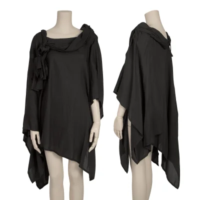 ISSEY MIYAKE Cotton Stole Neck Poncho